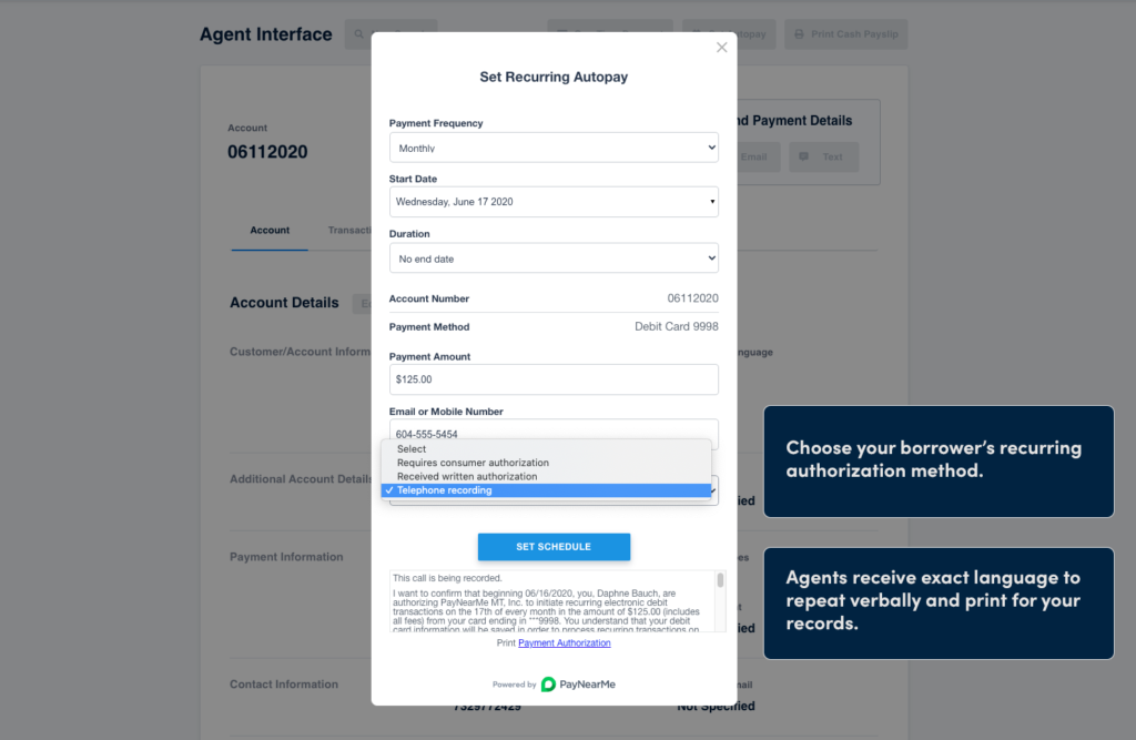 recurring payment authorizations